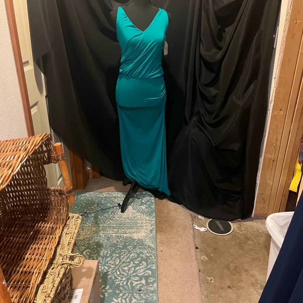 Resort wear Teal Maxi Dress